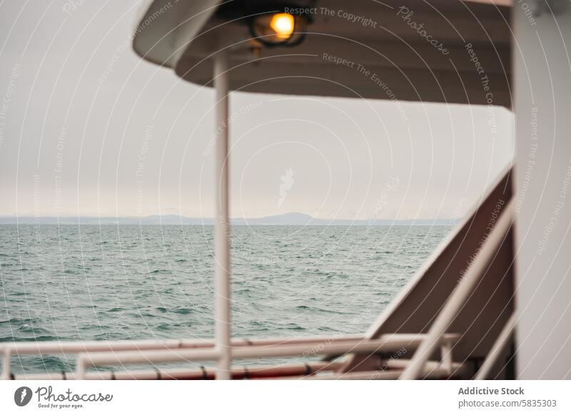 View from a boat on the Icelandic sea near Snaefellsnes Peninsula ocean iceland snaefellsnes westman islands water marine nautical landscape nature calm serene