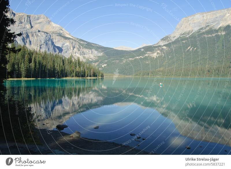 Canada | Emerald Lake mountain lake mountains Vacation & Travel Lakeside Mountain Landscape Relaxation Reflection naturally Rocky Mountains Lake Emerald