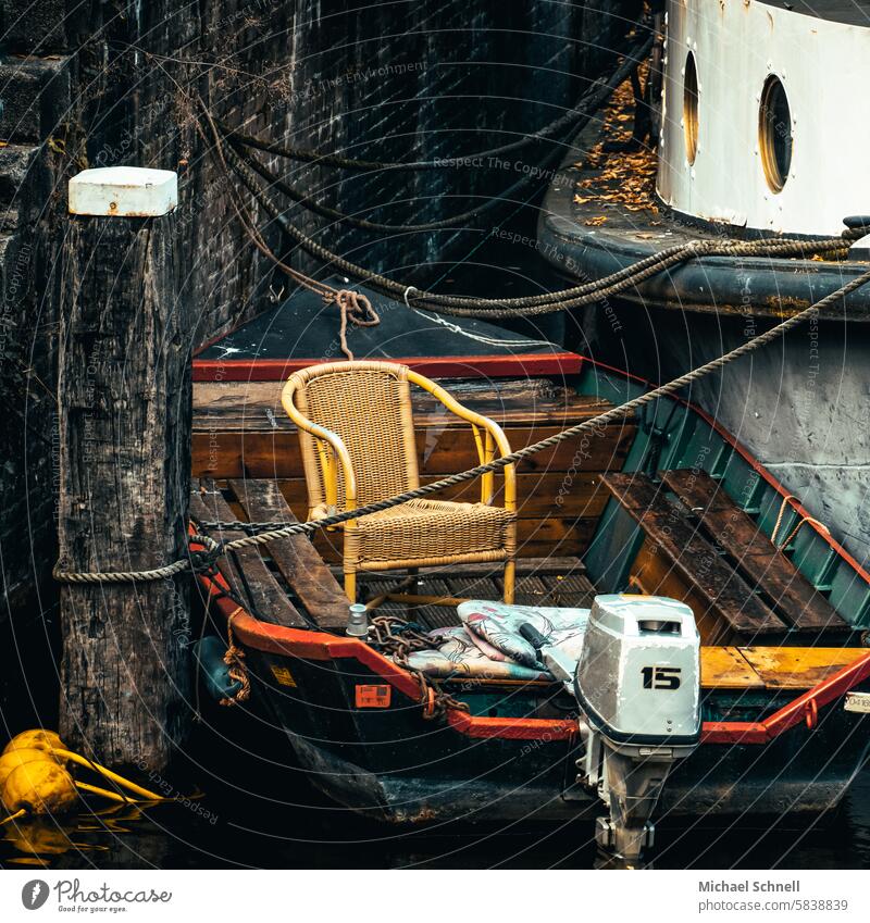 Seat in a small boat Gracht Water Amsterdam Netherlands Channel Sit