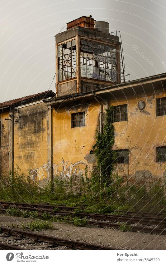 Parts of an old, dilapidated port facility in Trieste lost places Building Decline Past Change Deserted Transience Derelict Ruin Ravages of time Architecture