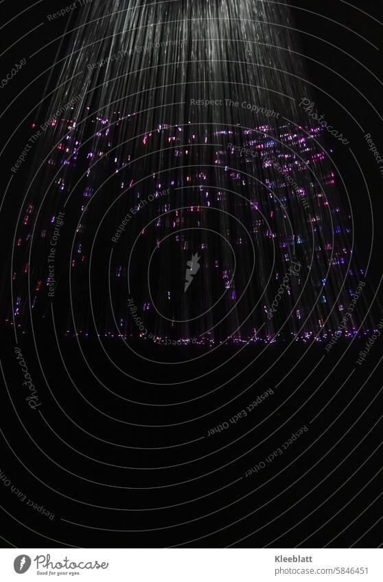 Zahrtes pink and pink glows on fiber optic threads - party in pink! Design Lamp Illuminate Light Interior shot Copy Space bottom glass fibres Decoration