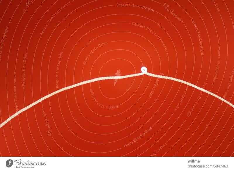 Everyone sees what they want to see Red String White Loop noose Copy Space Arch Minimalistic Chest thread graphically minimalism Rope