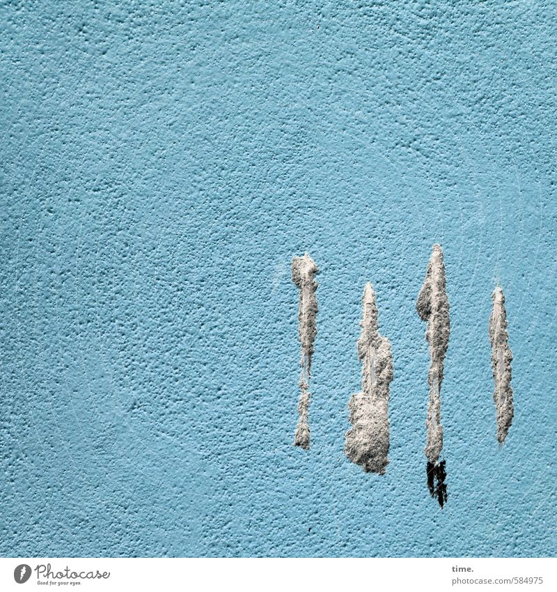 prickly Wall (barrier) Wall (building) Facade Stone Line Broken Blue Gray Life Wisdom Lovesickness Pain Anger Grouchy Frustration Embitterment Accuracy