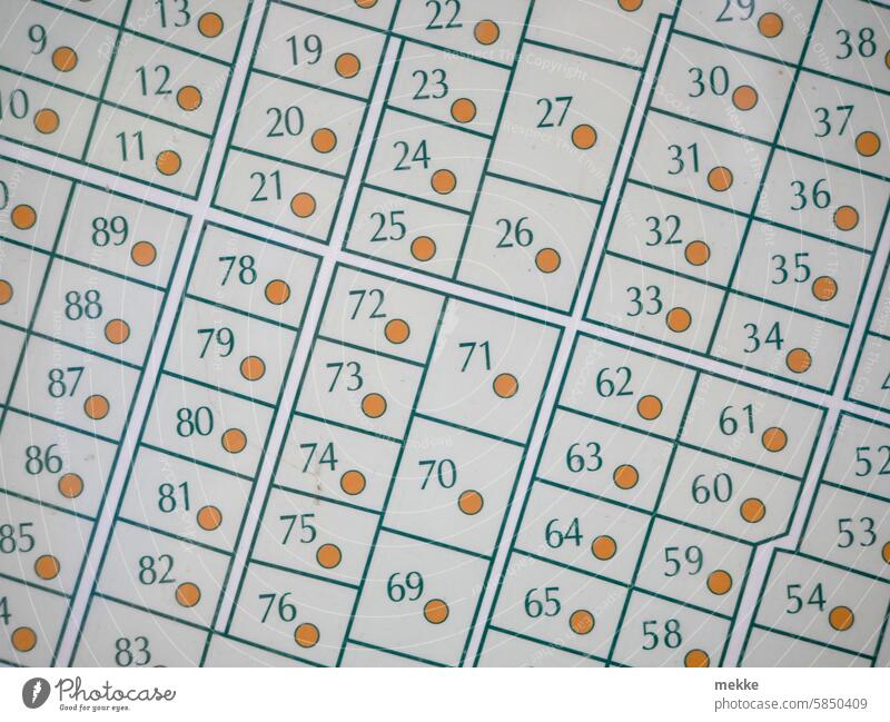 UT Leipzig - bright to cloudy | Numbered site plan Plan map Garden Garden plot Allotments Garden allotments settlement Real estate Numbers numbered Numbering