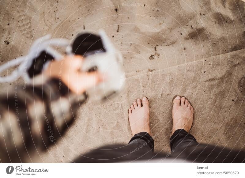 Feet in the sand feet Barefoot Sand Footwear Hand stop Stand vacation Toes