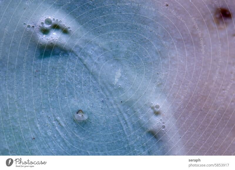 Soapy detail soap Close-up macro structure background blow light blue Pink Delicate Soft pores Abstract Surface Relief