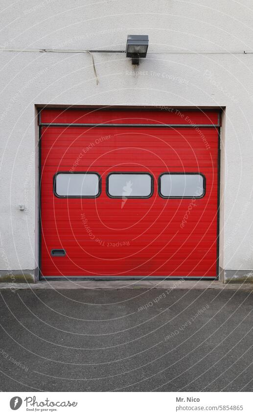 roller shutter Roll-down door Garage door Rolling door Goal Closed Hall Building Storage Warehouse Entrance Depot Stock of merchandise loading area Storage shed