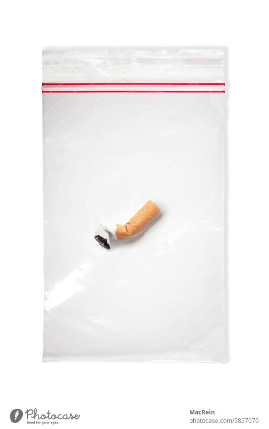 Cigarette butts as evidence cigarette butt DNA Evidence Plastic bag Plastic bags Cigarette Butt