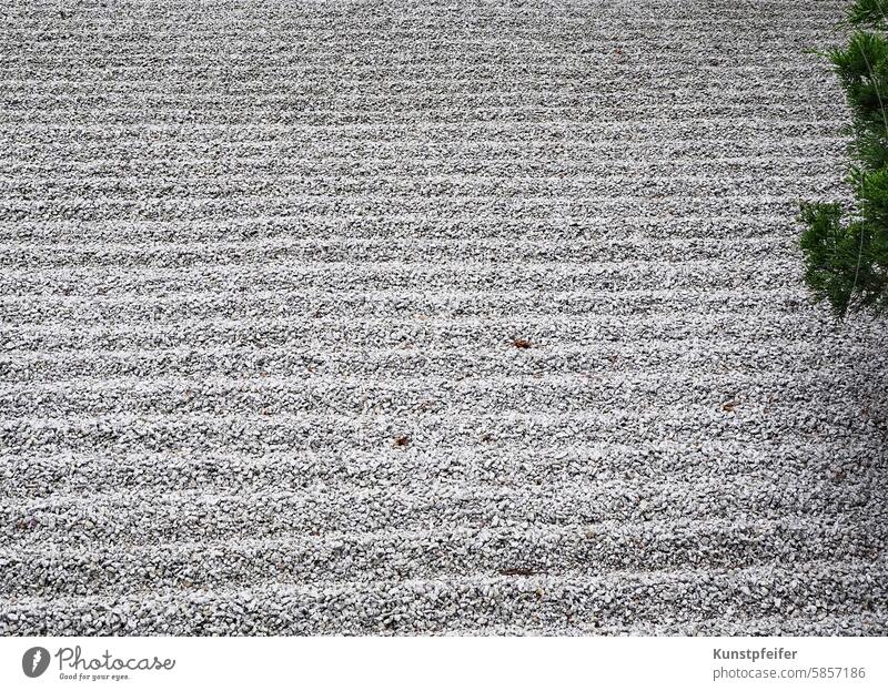 In Zen mode: white pebbles raked in waves. Serene Meditation meditative deceleration harmony Harmonious Buddhism relaxation refuel Energy Relaxation