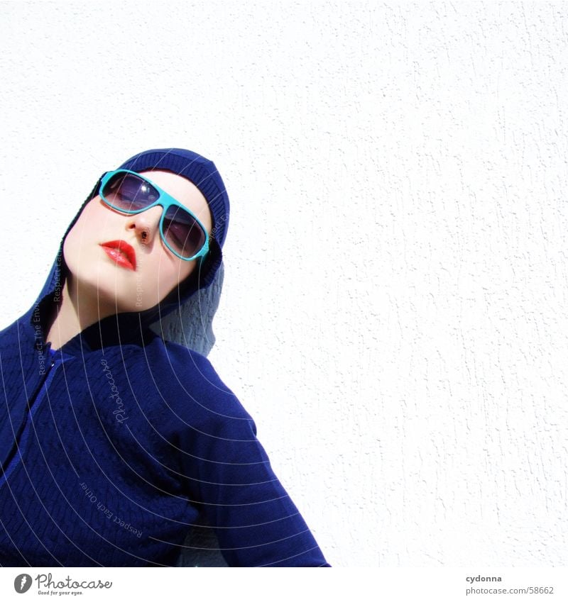 sunglasses everywhere XV Lips Lipstick Light Style Row Woman Portrait photograph Glittering Cosmetics Sunglasses Gesture Skin session Human being Face