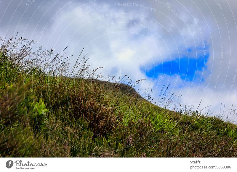 frayed | the sky opens up Cloud Gap Sky Clouds Tattered cloud layer Sky blue Opening Blue sky Clouds in the sky cloudy Cloud cover Cloud formation fissure