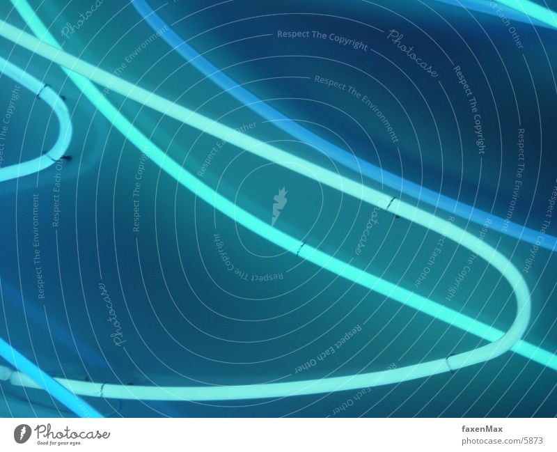 electroworms Light Curved Light blue Bright green Pastel tone Neon light Zigzag fluorescent tubes