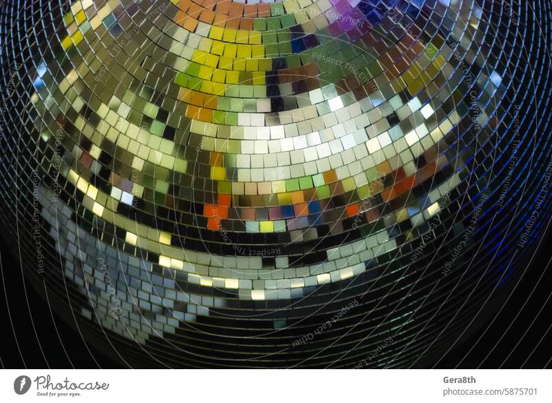 colorful disco ball close up abstract background big black bright closeup club colored decor decoration design disco background geometry glow isolated light