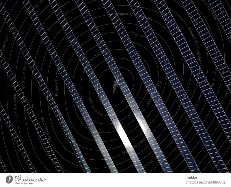 Solar power plant at night solar park solar power plant Solar system Renewable energy photovoltaics Solar cells Solar Power Solar Energy photovoltaic system