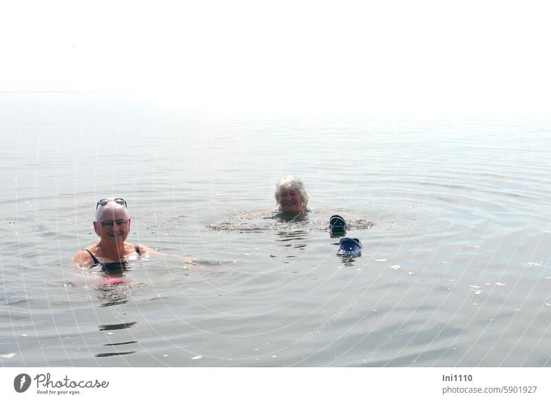 Hallig Gröde |Natural bathing area Refreshment in the sea Summer North Sea Mud flats reverberant Bathroom be afloat Friends fun Joie de vivre (Vitality) cooling