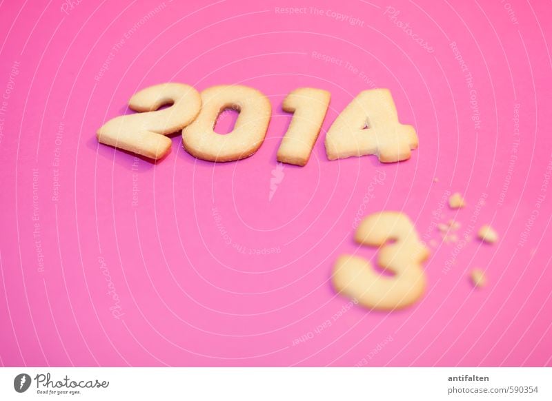 Between the years Food Dough Baked goods Candy Cookie Nutrition Eating Finger food Feasts & Celebrations New Year's Eve Birthday Digits and numbers 2 0 1 4 3