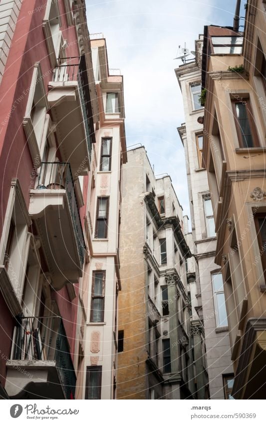 canyon Flat (apartment) Apartment house Sky Clouds Istanbul Turkey Town Downtown Overpopulated House (Residential Structure) Building Architecture Facade Window