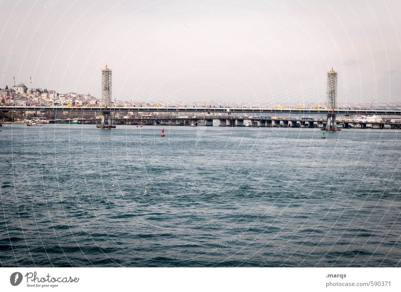 bosporus Lifestyle Vacation & Travel Tourism Summer Water Sky River The Bosphorus Istanbul Turkey Bridge Manmade structures Simple Beautiful Town Colour photo