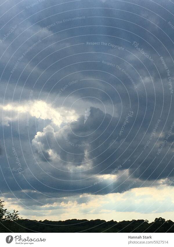 Cloudy Skies Sky Sunlight Shadow Colour photo Clouds rays Sunbeam