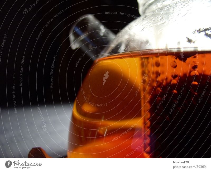 tea time Jug Teapot Jena glass Black tea Detail Glass Close-up