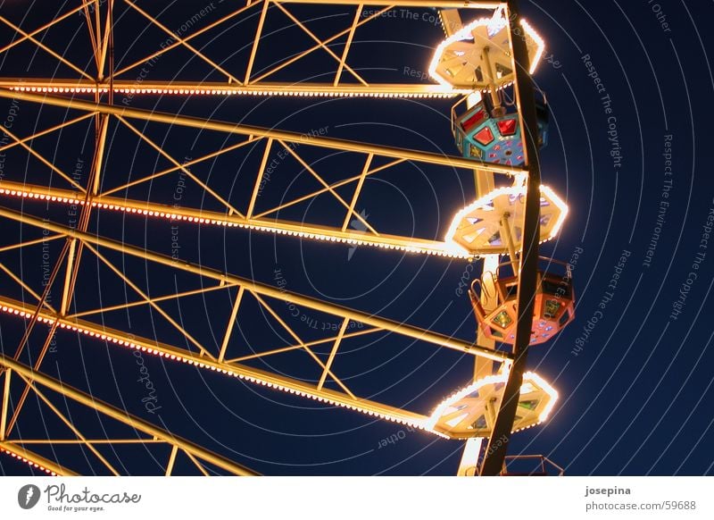 Ferris wheel Fairs & Carnivals Empty Dark Light Park Lighting Joy amusement experience fun