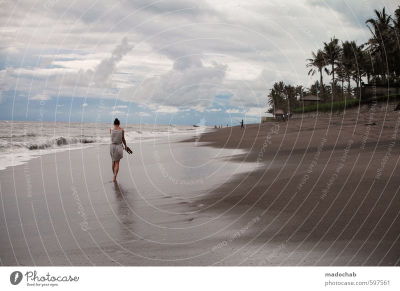 BALIBU - Woman walking on a lonely beach Lifestyle Beautiful Wellness Harmonious Well-being Contentment Senses Relaxation Calm Meditation Vacation & Travel