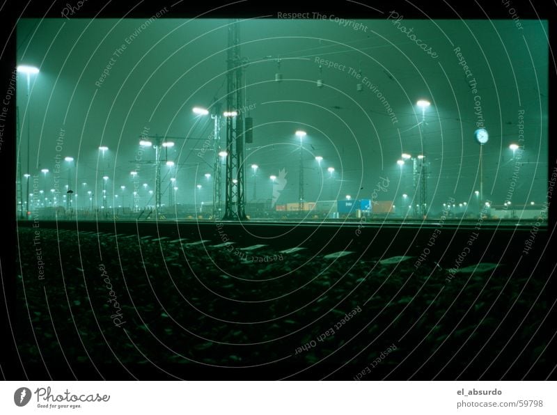 railway station Lamp Night Empty Transport Goods