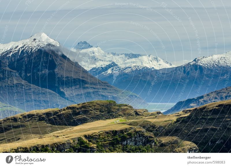 Rocky Mountain New Zealand III Nature Landscape Snowcapped peak Glacier Hiking Wanaka Climbing Lord of the Rings Tourism Mountaineering prehistoric rock Stony