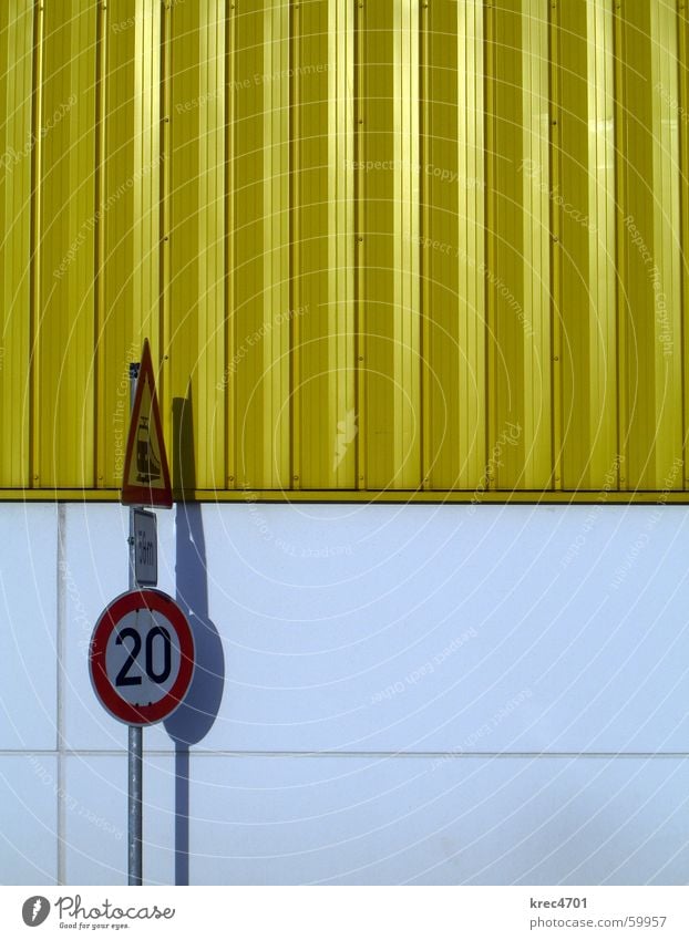 Contrast Signs II Yellow White Red Signs and labeling Road sign Railroad crossing Bans Prohibition sign Mandatory sign contrasting colors Warehouse