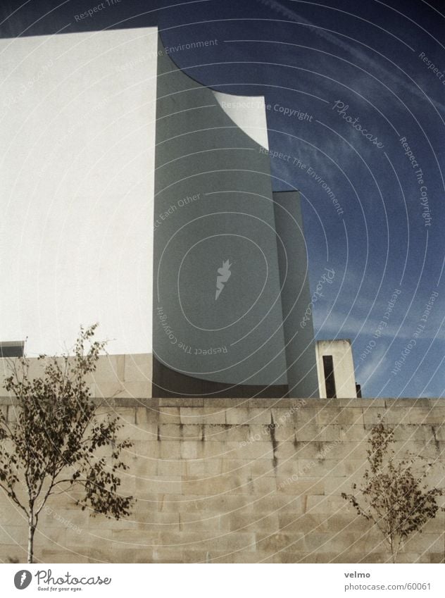 Modern Church Wall (barrier) Portugal Tree Natural stone Religion and faith alvaro siza Sky Architecture