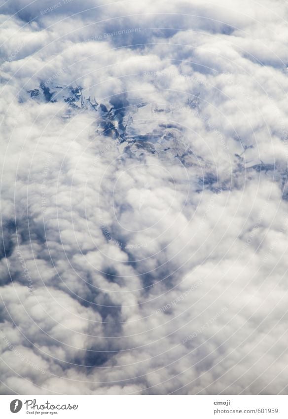 schemata Environment Nature Air Sky Sky only Clouds Blue White Colour photo Exterior shot Aerial photograph Deserted Day