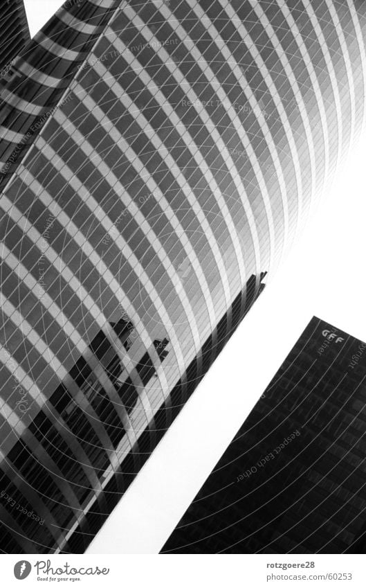 Architecture in the mirror Paris Reflection High-rise Mirror Glas facade Black & white photo Crazy Glass