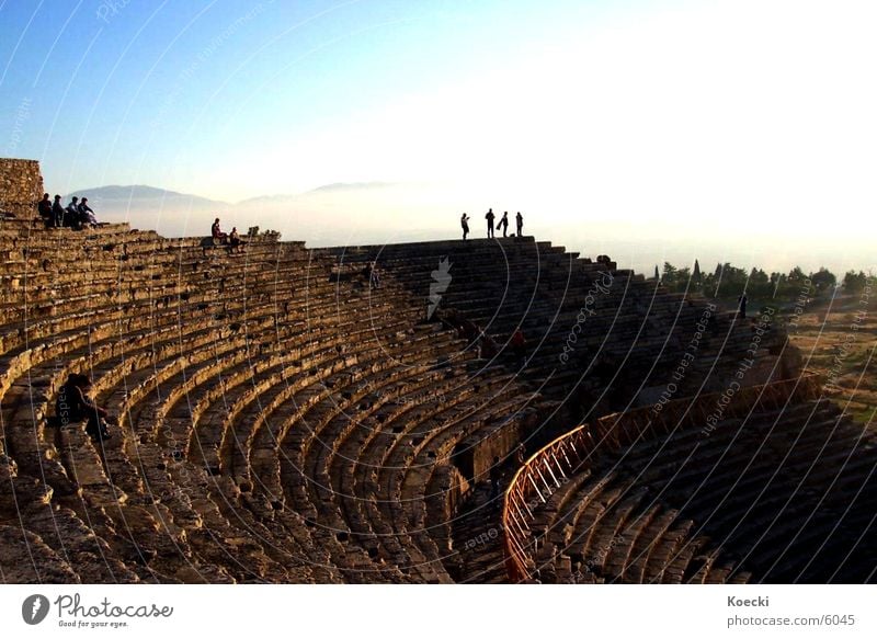 amphitheatres Greek Turkey Architecture Amphitheatre Column Sun Human being vacation. warm Theatre