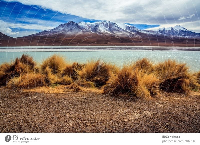 Mountain lake with desert mountain landscape in the Andes of Bolivia Vacation & Travel Tourism Trip Adventure Far-off places Freedom City trip Safari Expedition