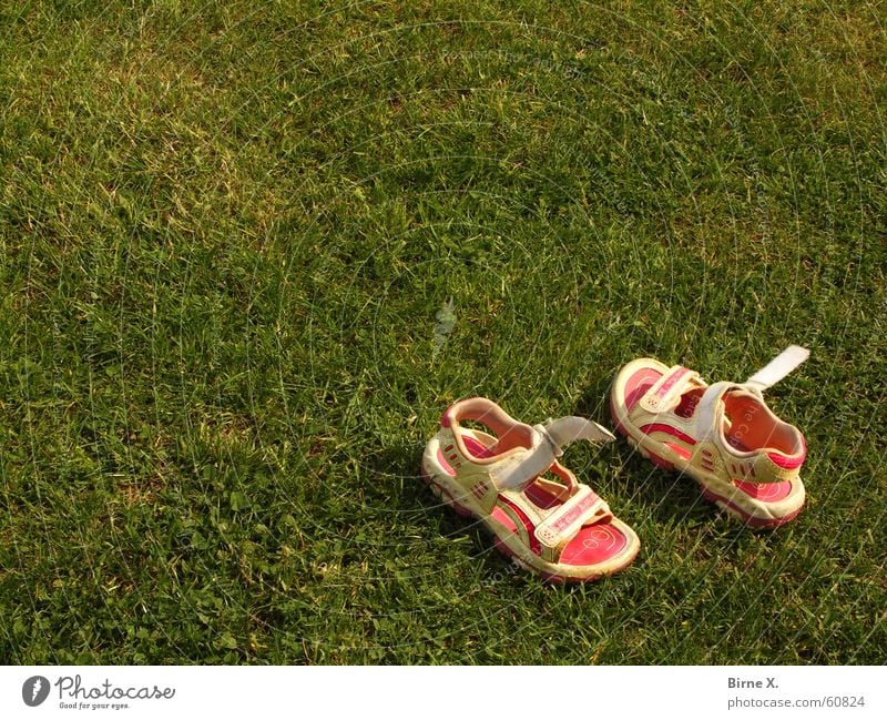 gone playing Footwear Sandal Childrens shoe Playing Still Life Shackled race. play lie around Infancy