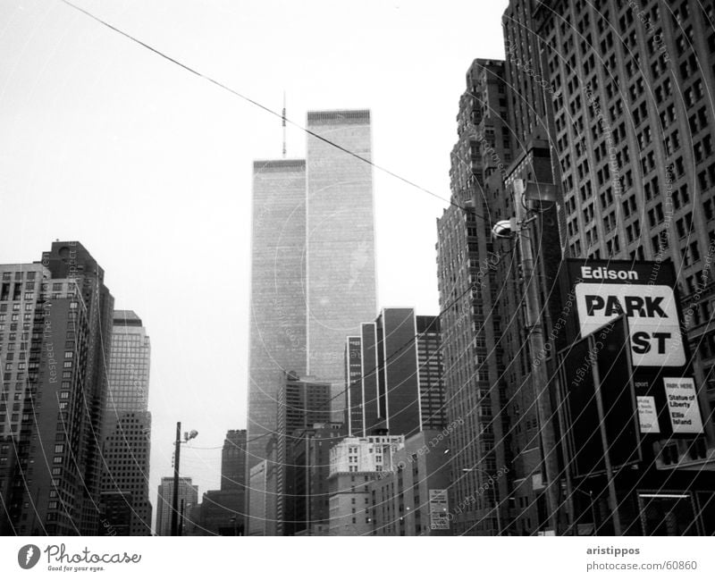 NY-WT New York City World Trade Center Park High-rise House (Residential Structure) Clouds Vacation & Travel USA Street