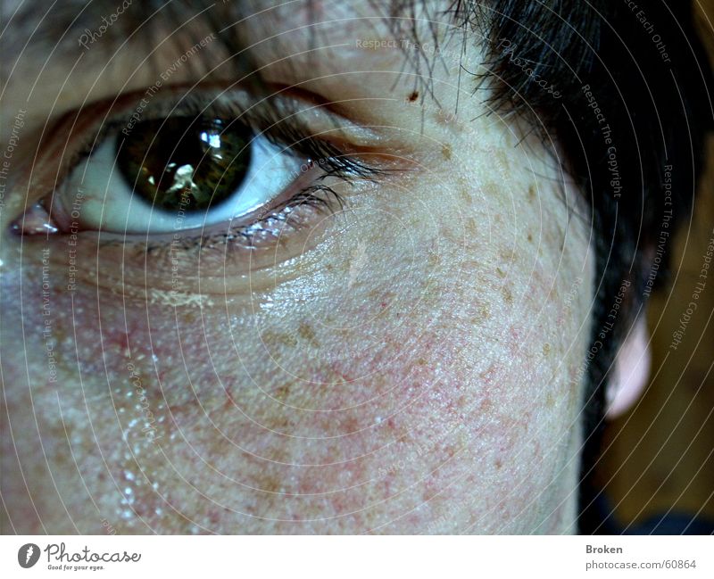 feeling blue Grief Eyelash Intensive Eyes Sadness Tears Face Hair and hairstyles Head Close-up Skin Macro (Extreme close-up)