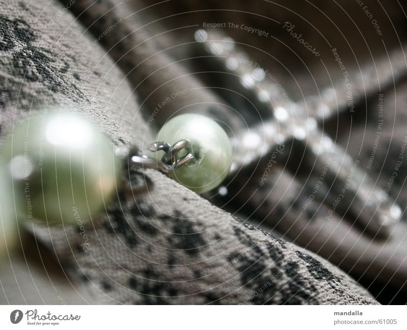 cross Beige Green Blur Pattern Diagonal Jewellery Religion and faith Chain Back Pearl rhinestones Macro (Extreme close-up)