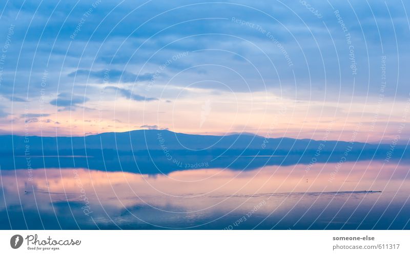 Dimensionless Landscape Water Clouds Lakeside Duck Esthetic Infinity Blue Time Contentment Rest Calm Mountain Eternity Colour photo Exterior shot Deserted