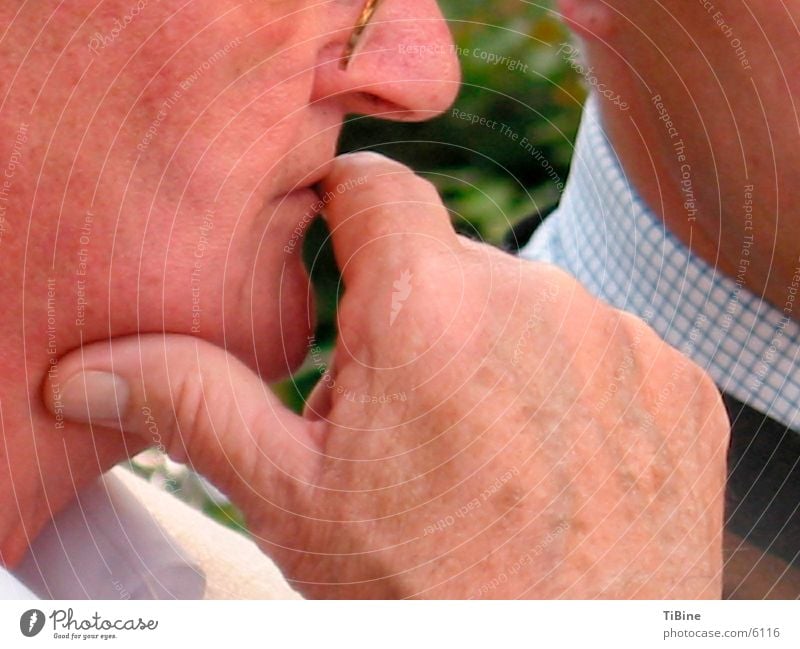 Thoughtful Senior citizen Think Hand Man Male senior