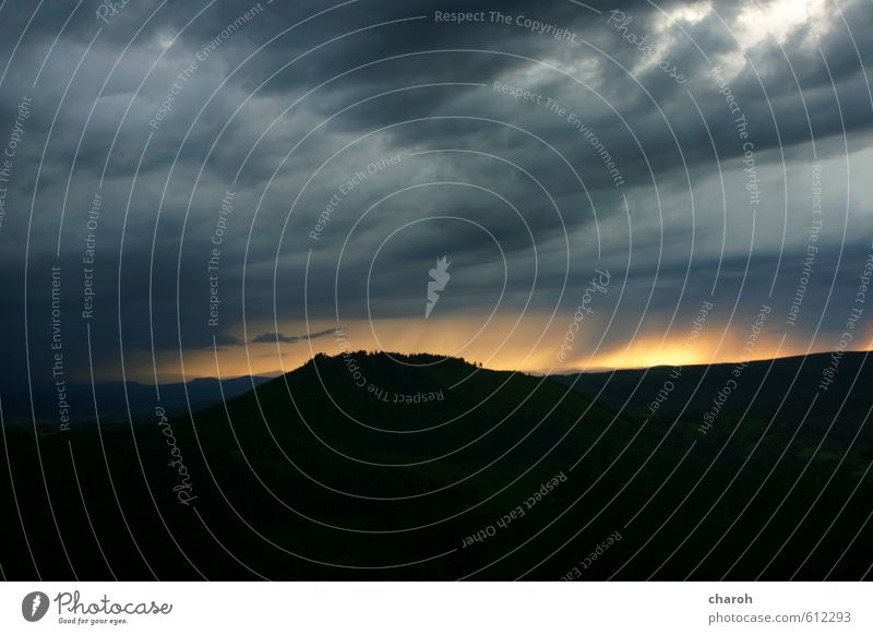 Dawn? Environment Nature Landscape Elements Air Sky Clouds Storm clouds Sunrise Sunset Autumn Climate Climate change Weather Wind Gale Mountain Highlands Dark