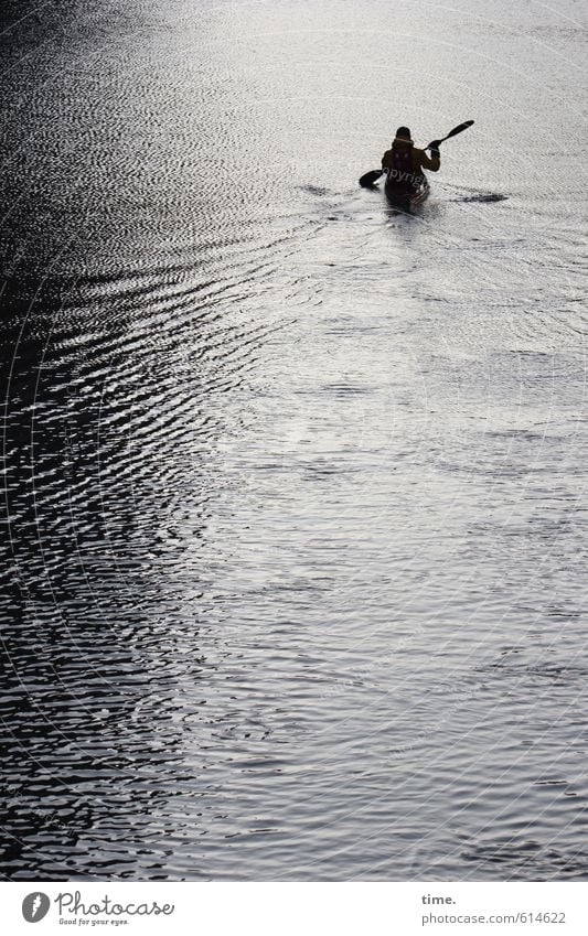 sporty | canal worker Human being 1 Water Waves Lanes & trails Navigation Rowboat Fight Movement Loneliness Testing & Control Joie de vivre (Vitality) Sports