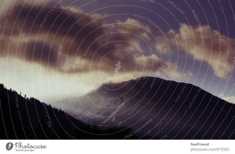 Beautiful! Nature Landscape Air Sky Clouds Sun Summer Beautiful weather Alps Mountain Peak Esthetic Authentic Sunbeam Valley Bavaria Colour photo Subdued colour