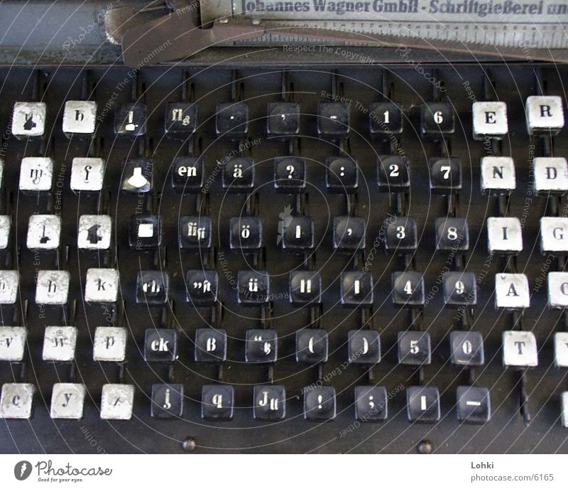 old typewriter Typewriter Machinery Letters (alphabet) Industry Write Touch Keyboard