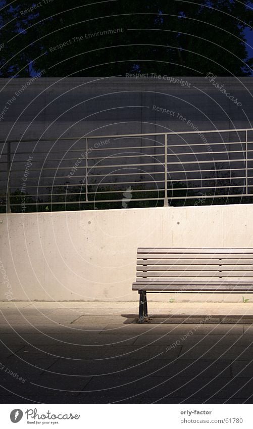 minimalistic Night Concrete Minimalistic Bench Handrail