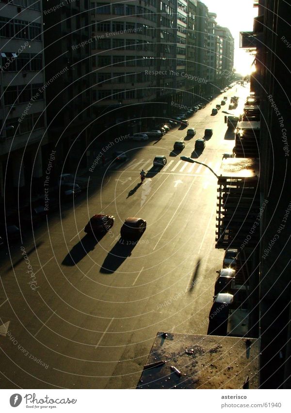 afternoon Town Brazil Asphalt Rio de Janeiro Light Passage cars road street building Bus architecture Signal pedestrian transit shade window sun sidewalk