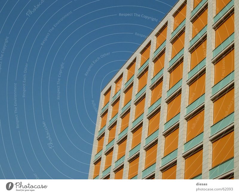 individuality Building High-rise Window Facade Venetian blinds Rectangle Geometry Symmetry Equal Loneliness Sky Line conformal Anonymous Architecture