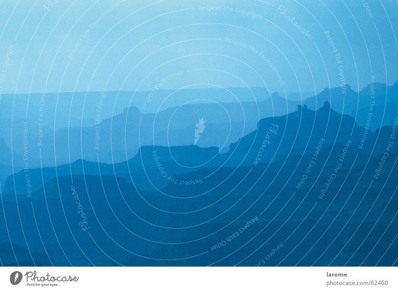 blue Background picture North America crand canyon Mountain Structures and shapes Blue USA colour gradation Far-off places Nature