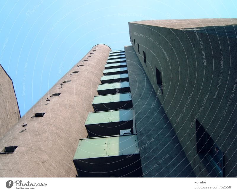 high up Building Concrete Balcony Berlin Architecture