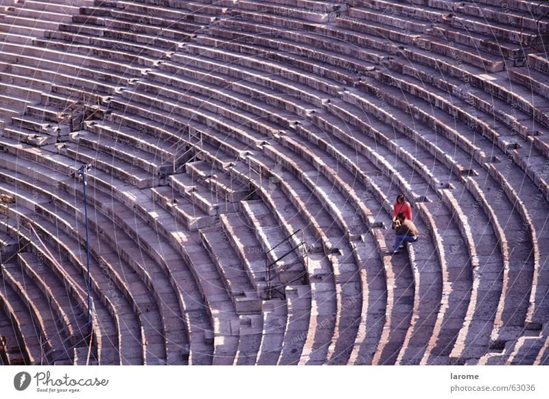 couple Italy Verona Woman Man Ancient Human being Arena Structures and shapes Loneliness Theatre